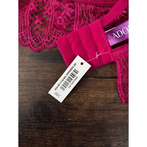 Adore me Odette Unlined Lace Bra Bal- Persnred  Size 36 C NWT - Picture 5 of 5